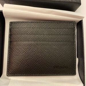 Prada Textured Black Card Holder